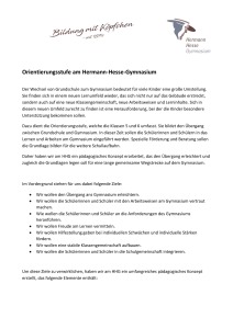 Orientierungsstufe am HHG 2026